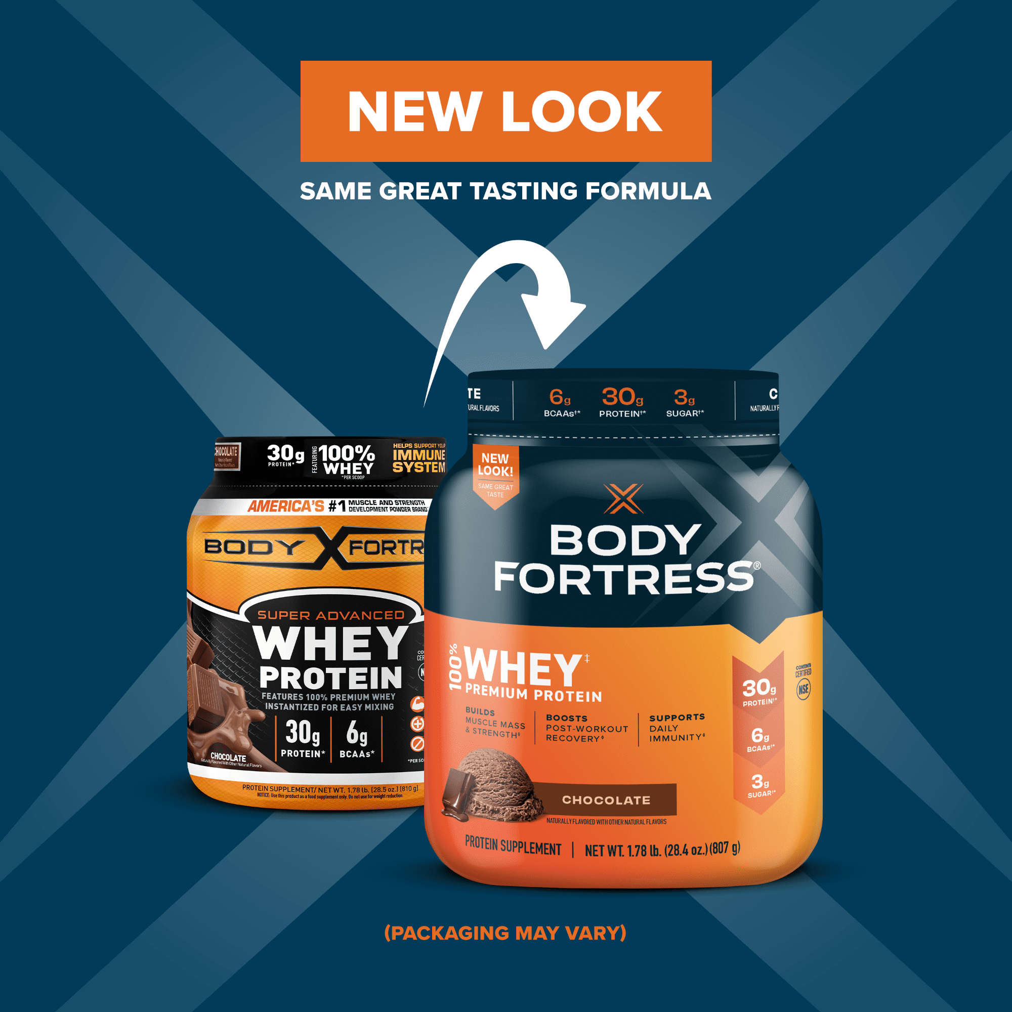 Body Fortress Super Advanced Chocolate Whey Protein 1.78 lbs