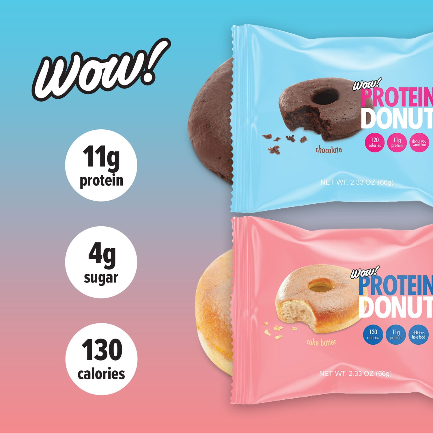 Protein Donuts - Cake Batter, 11g Protein, 4 Count