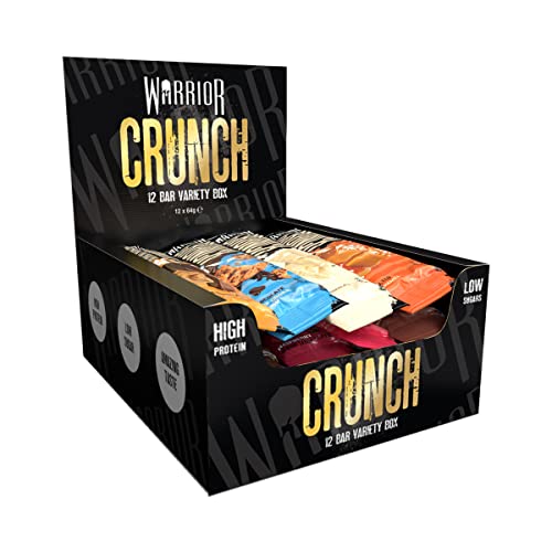 Warrior Crunch Protein Bars - 20g Protein, 12 Pack