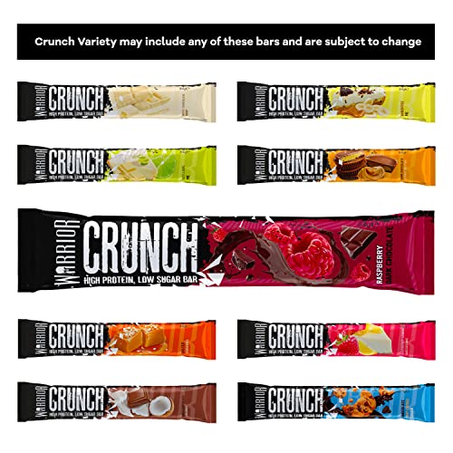 Warrior Crunch Protein Bars - 20g Protein, 12 Pack