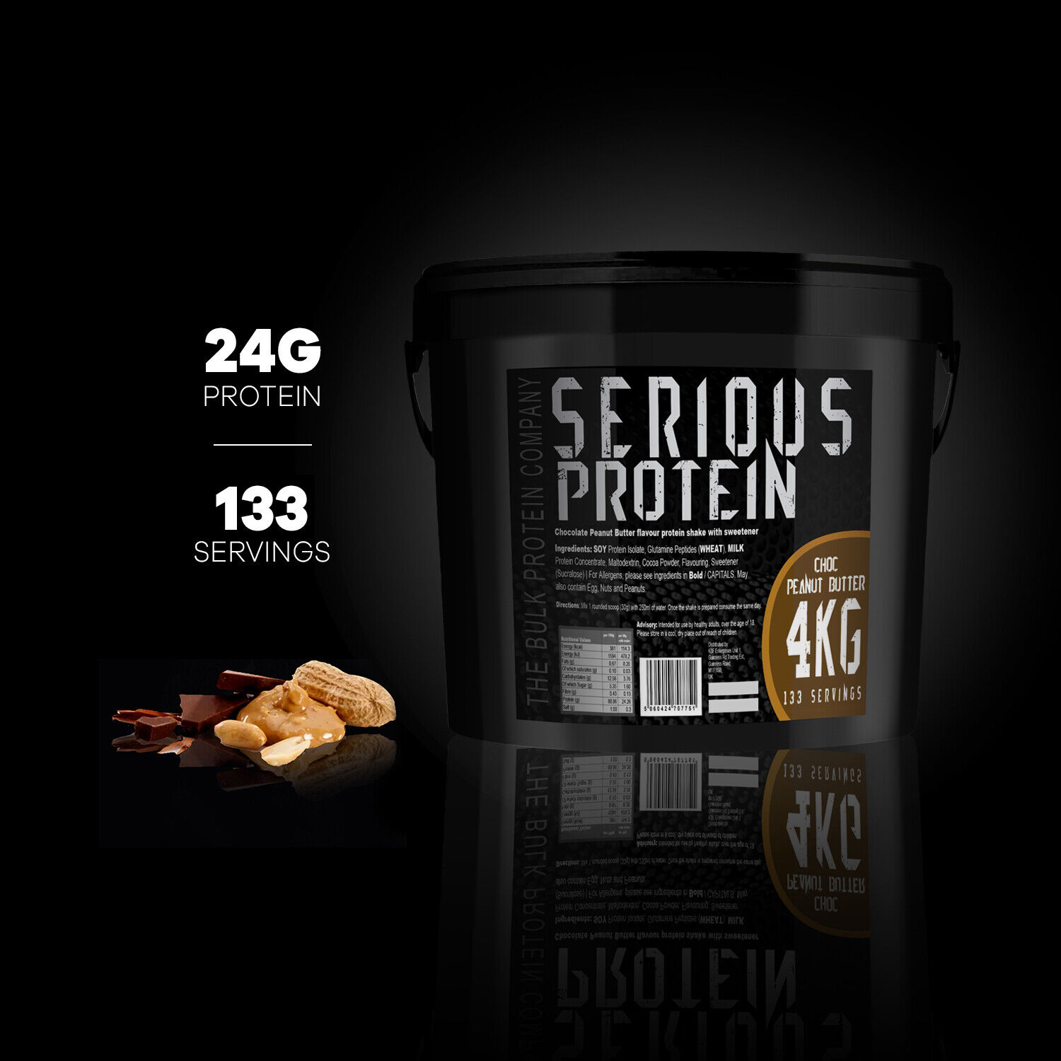Whey & Casein Protein Blend - Chocolate Peanut 4kg