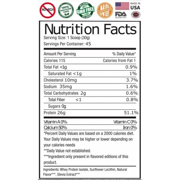 15lb Bulk Unflavored Whey Protein Isolate