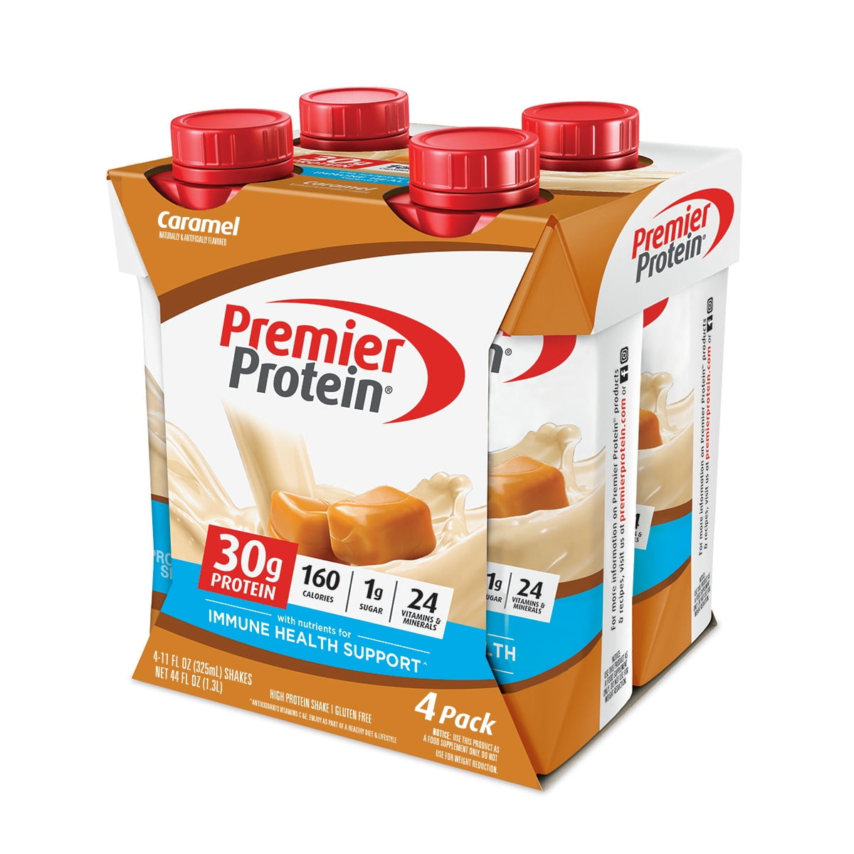 Caramel Premier Protein Shake, 30g Protein, 4 Pack
