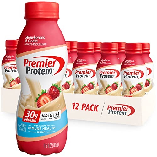 Premier Protein 30g Shake, Strawberries & Cream, 12-Pack