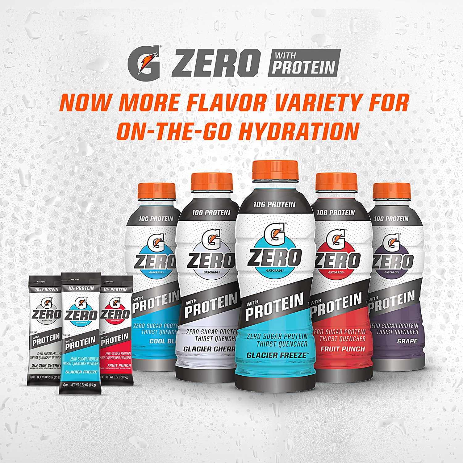 Gatorade Zero Protein Powder Glacier Freeze, 10 Pack