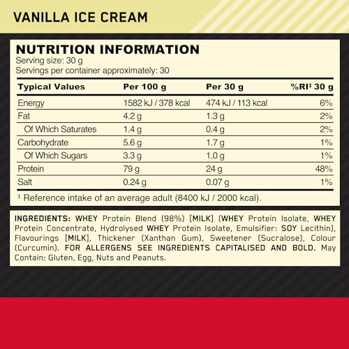 Optimum Nutrition Gold Standard Whey Protein - Vanilla 2lb