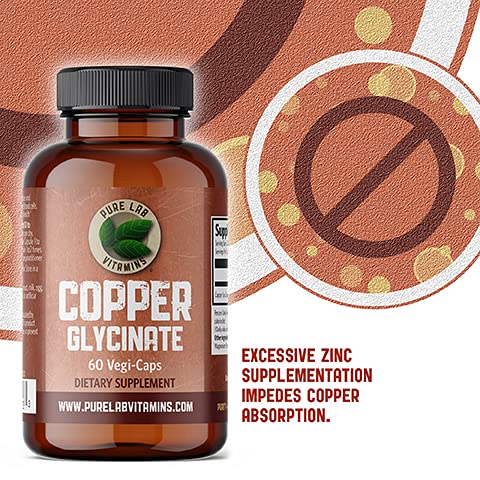 Copper Glycinate Supplement - 60 Vegan Capsules