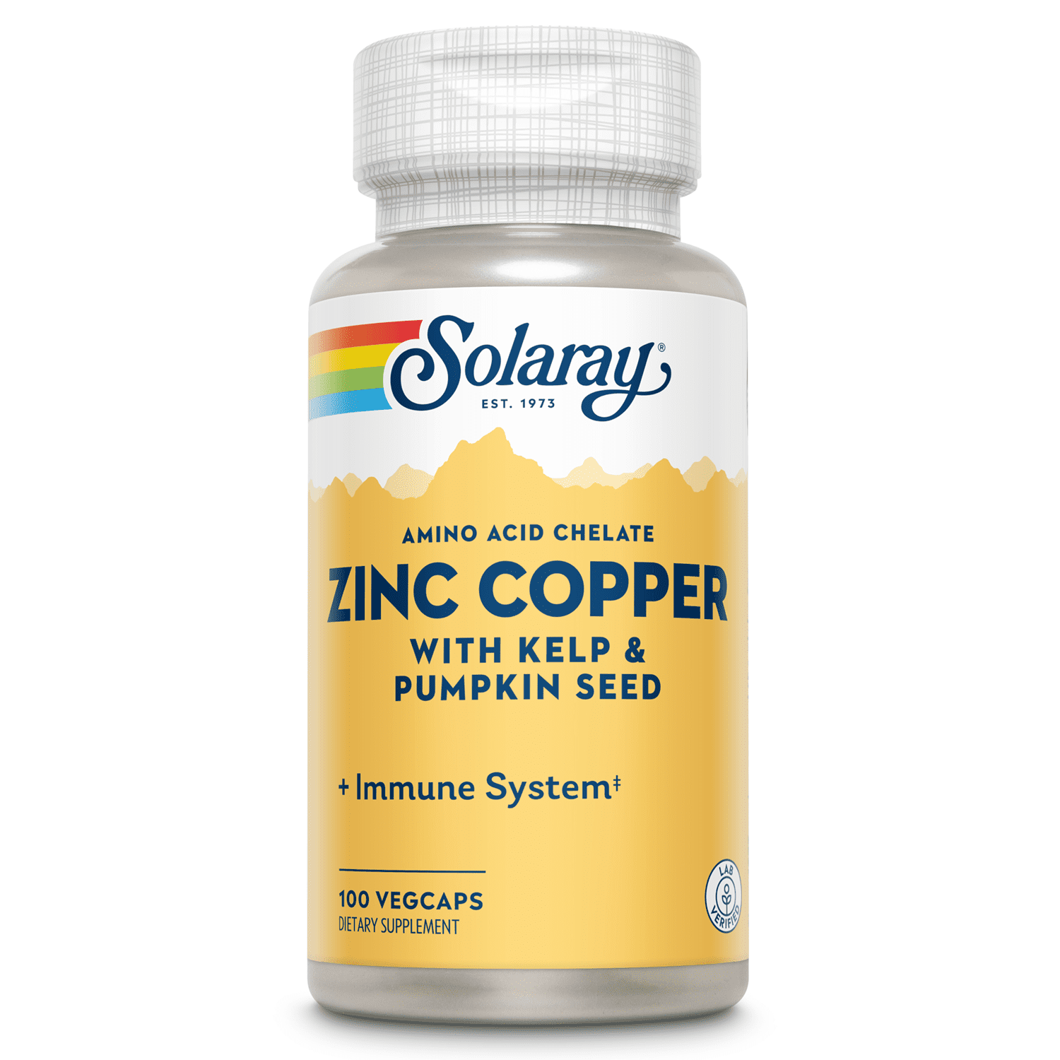 Solaray Zinc & Copper Amino Acid Capsules, 100 Count