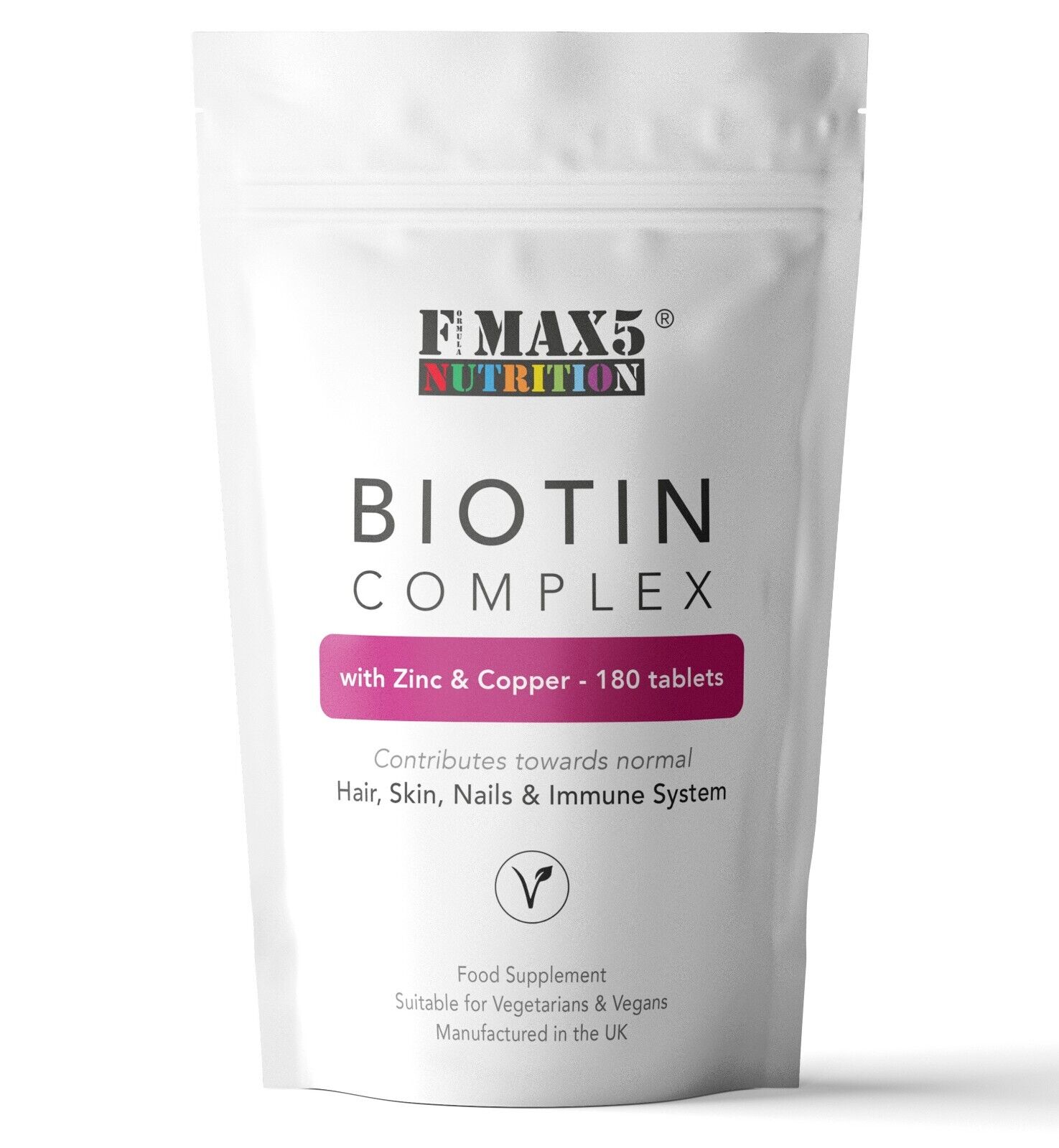 Biotin 10,000mcg with Zinc & Copper 180 Tablets