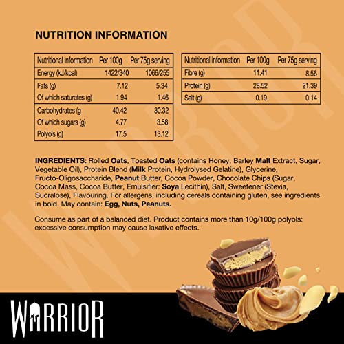 Warrior RAW Protein Flapjack Bars - Chocolate Peanut Butter