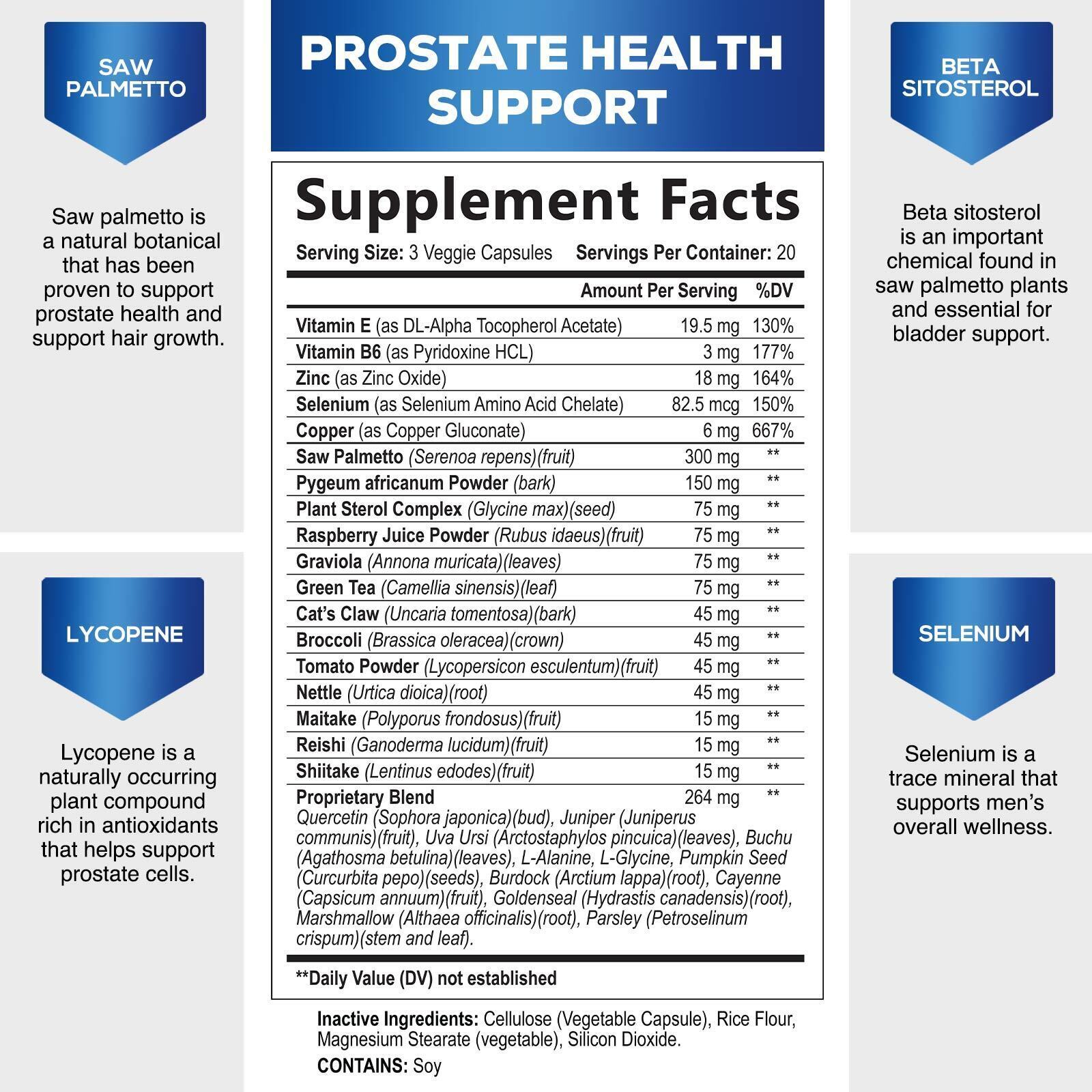 Saw Palmetto 1285mg Prostate Support Capsules