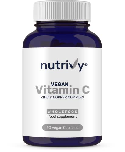 Vegan Vitamin C, Zinc & Copper Capsules, 90 Count