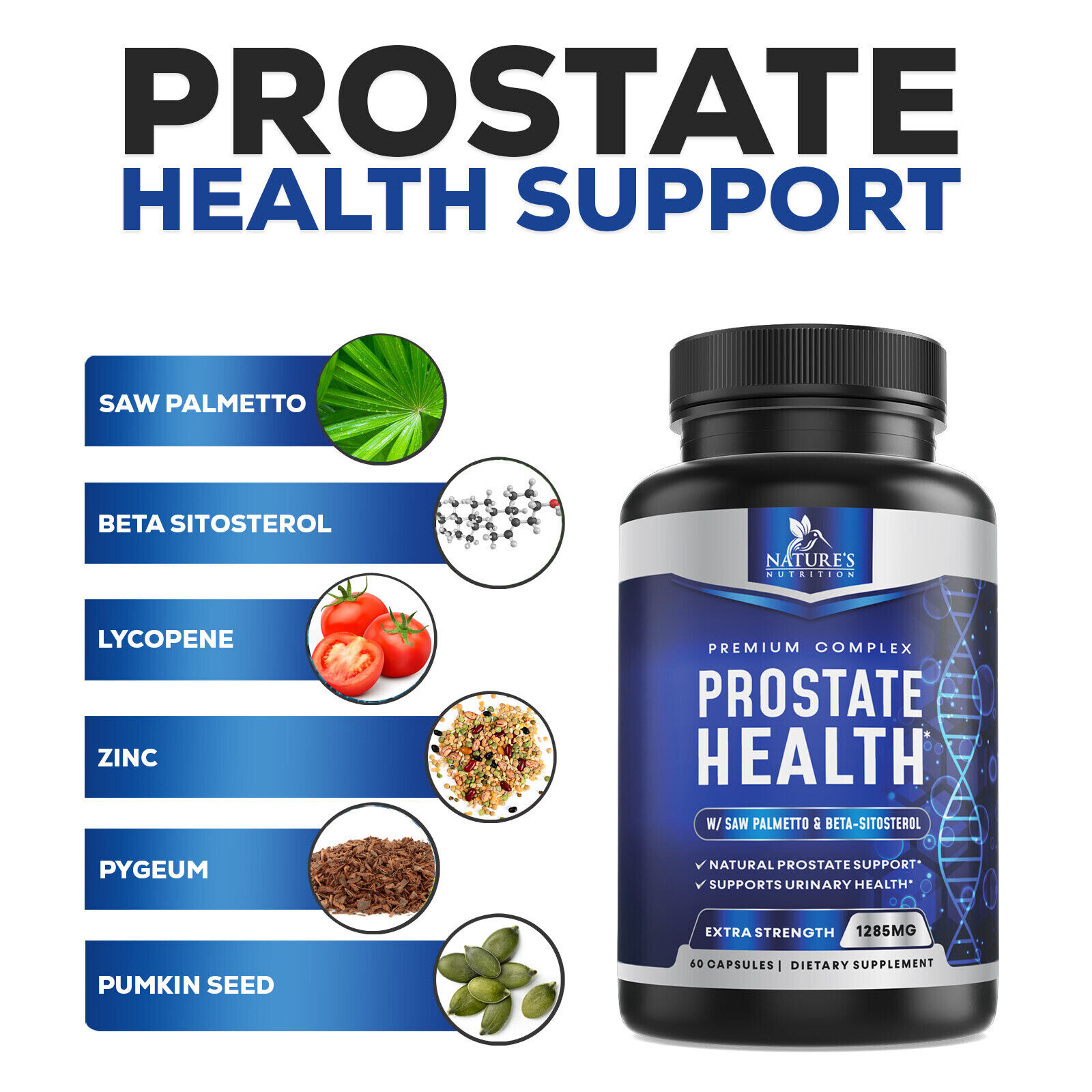 Saw Palmetto 1285mg Prostate Support Capsules