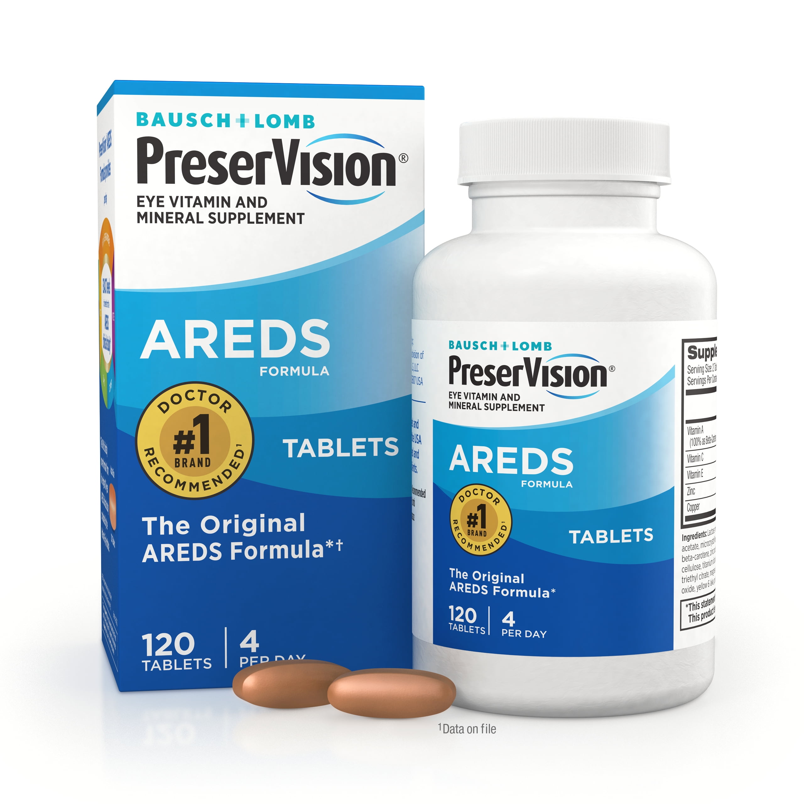 PreserVision AREDS Eye Health Vitamin Supplement, 120 Tablets
