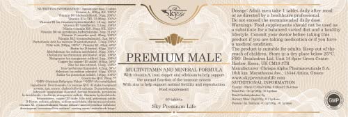 Sky Premium Male Multivitamin with Essential Minerals – 60 Tablets