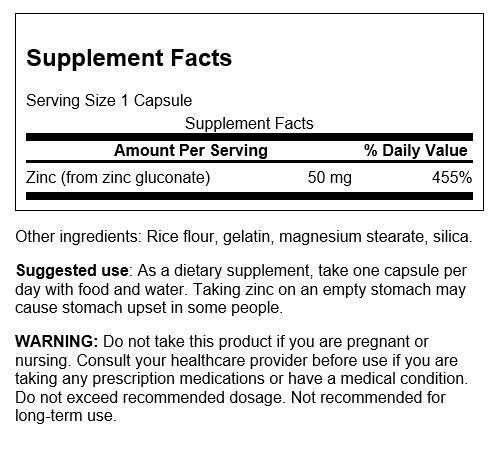 Swanson Zinc Gluconate for Prostate and Vision Support