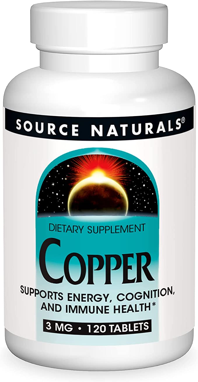 Source Naturals Copper 3mg - 120 Tablets