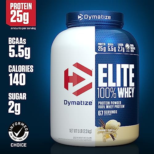 Dymatize Elite Whey Protein Powder, Vanilla, 5lb