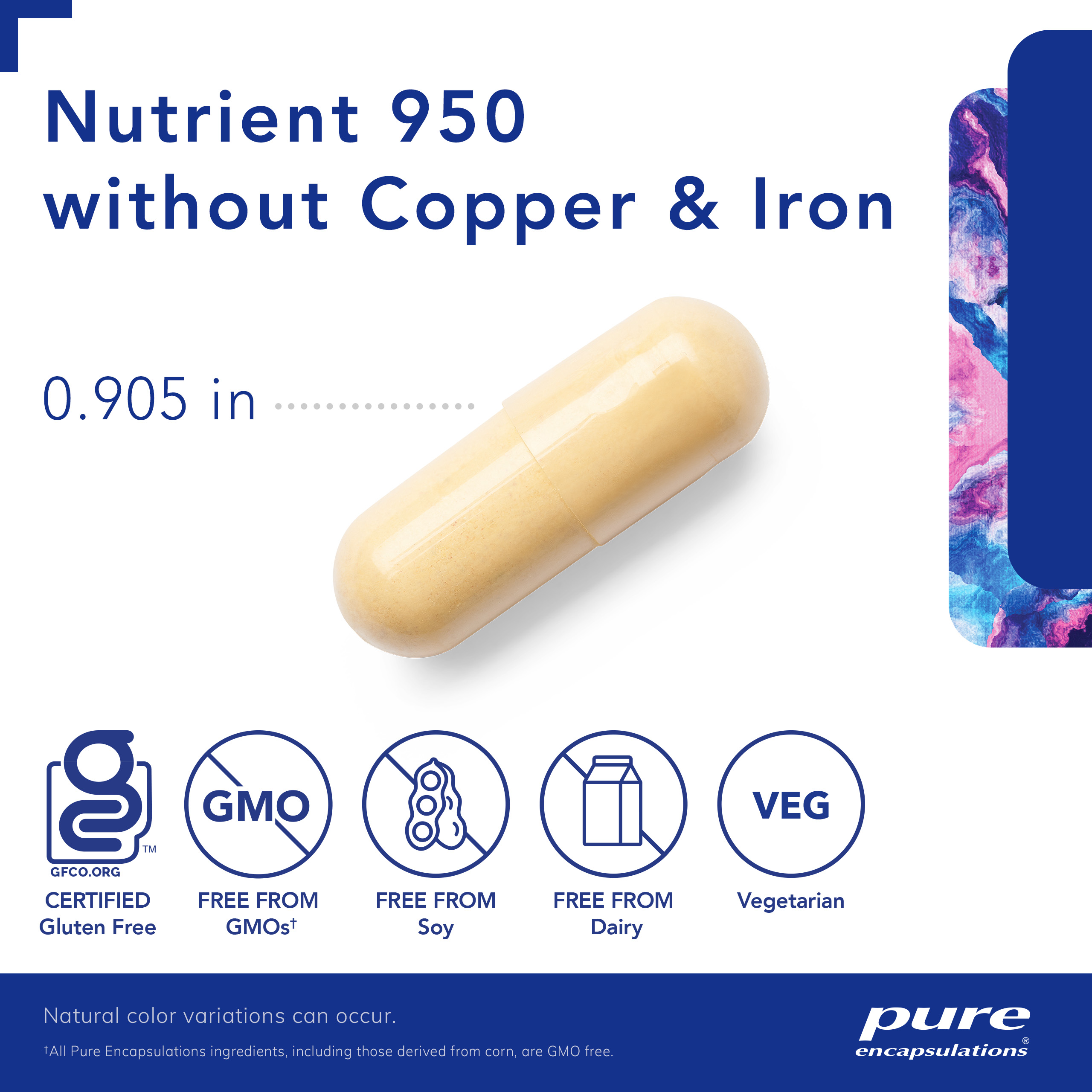 Pure Encapsulations Nutrient 950, No Copper or Iron