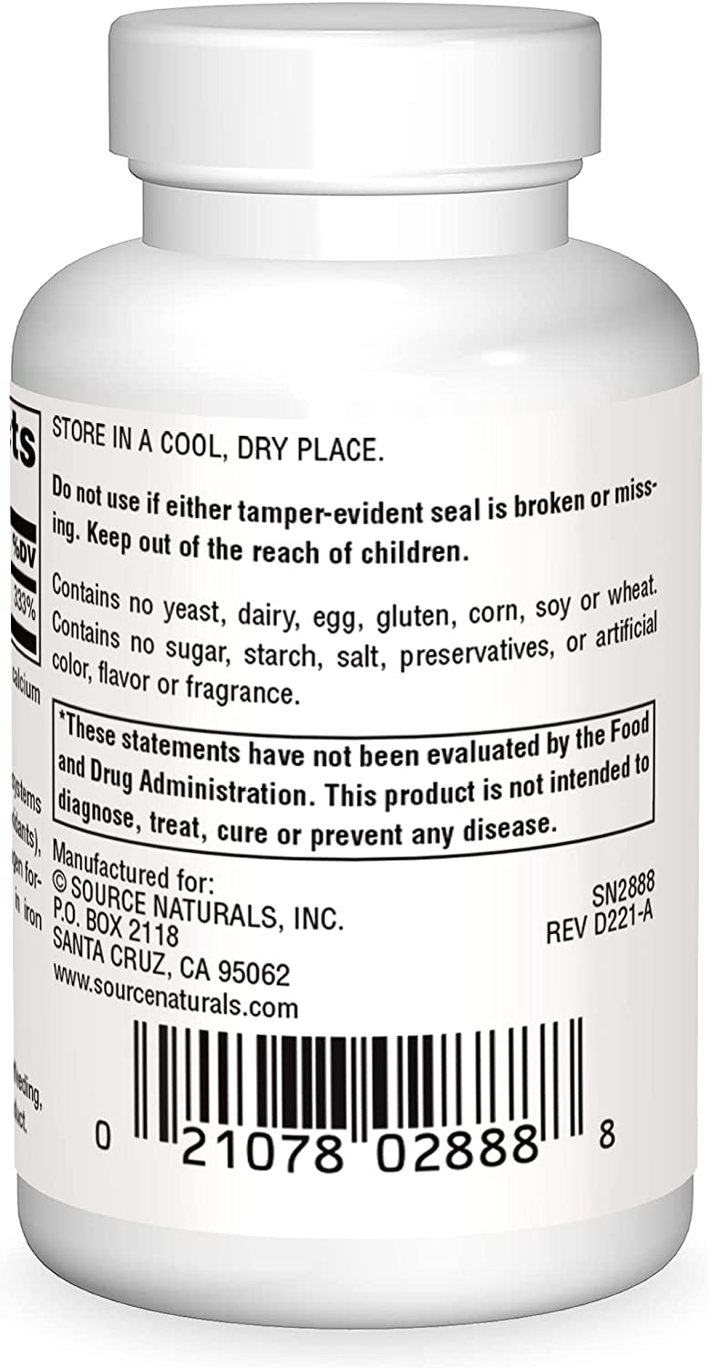 Source Naturals Copper 3mg - 120 Tablets