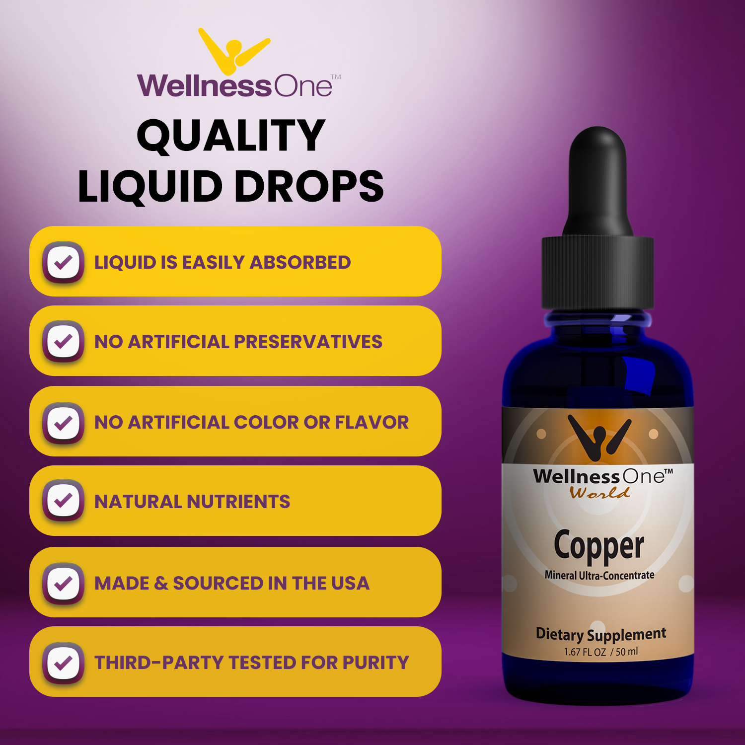 Liquid Colloidal Copper Vitamin Drops, 50 ml