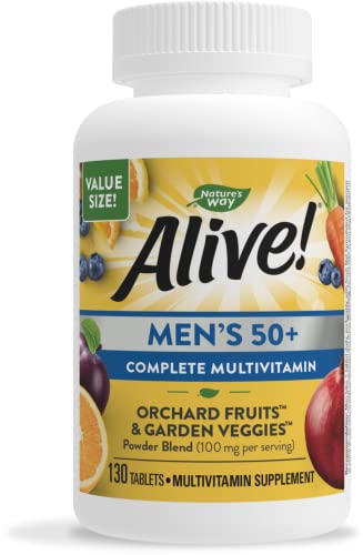 Alive! Men's 50+ Multivitamin with B-Vitamins, 130 Tablets