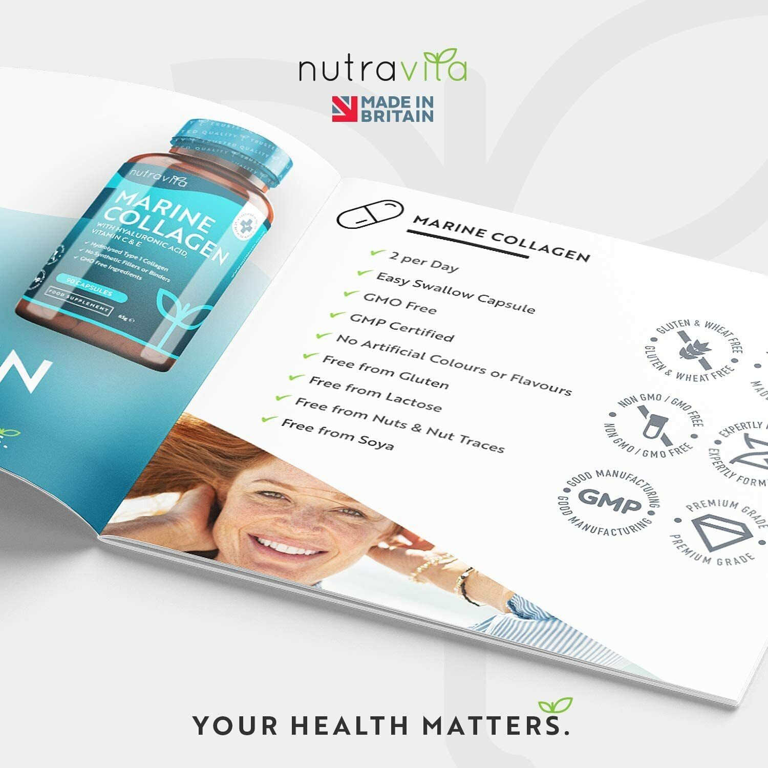 Marine Collagen 1000mg with Hyaluronic Acid & Vitamins