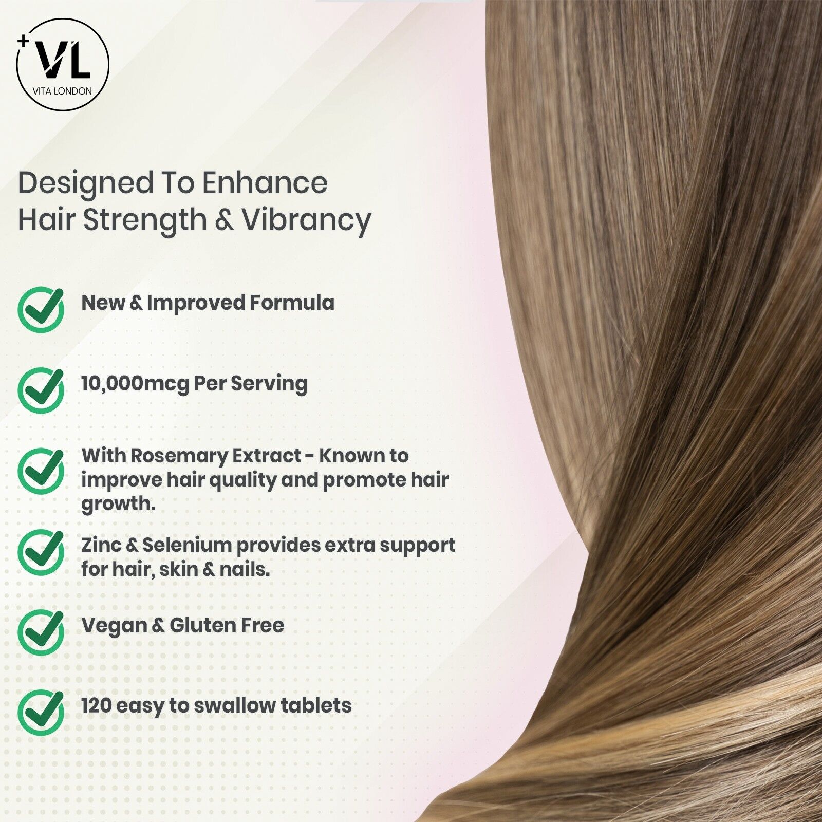 Biotin 10,000mcg with Rosemary, Zinc & Selenium Tablets