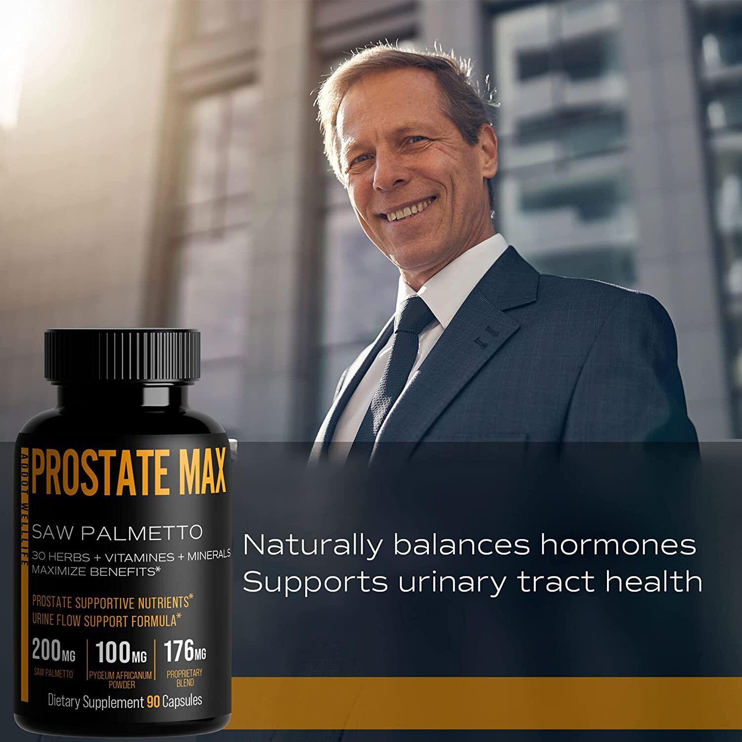 Prostate Support Supplement with Saw Palmetto and Herbs