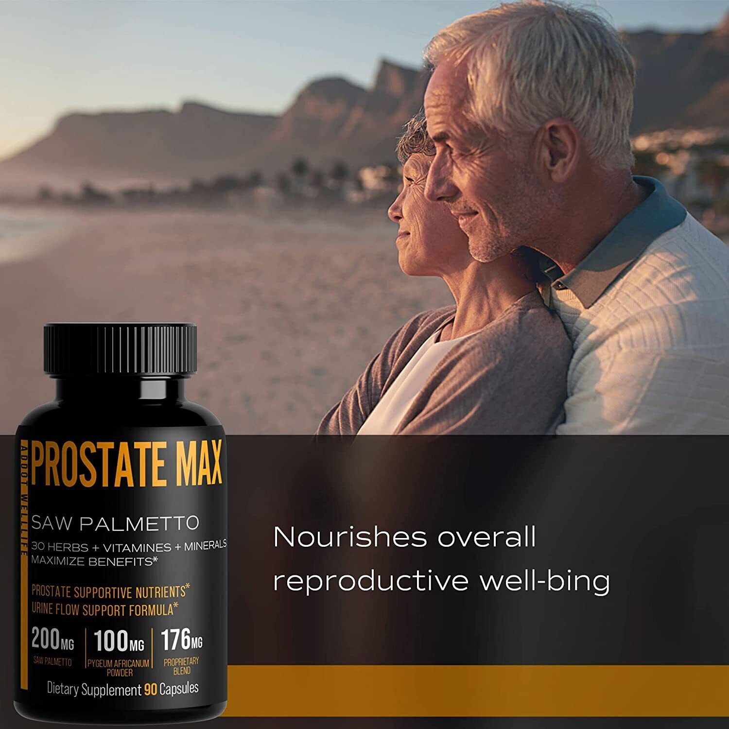 Prostate Support Supplement with Saw Palmetto and Herbs