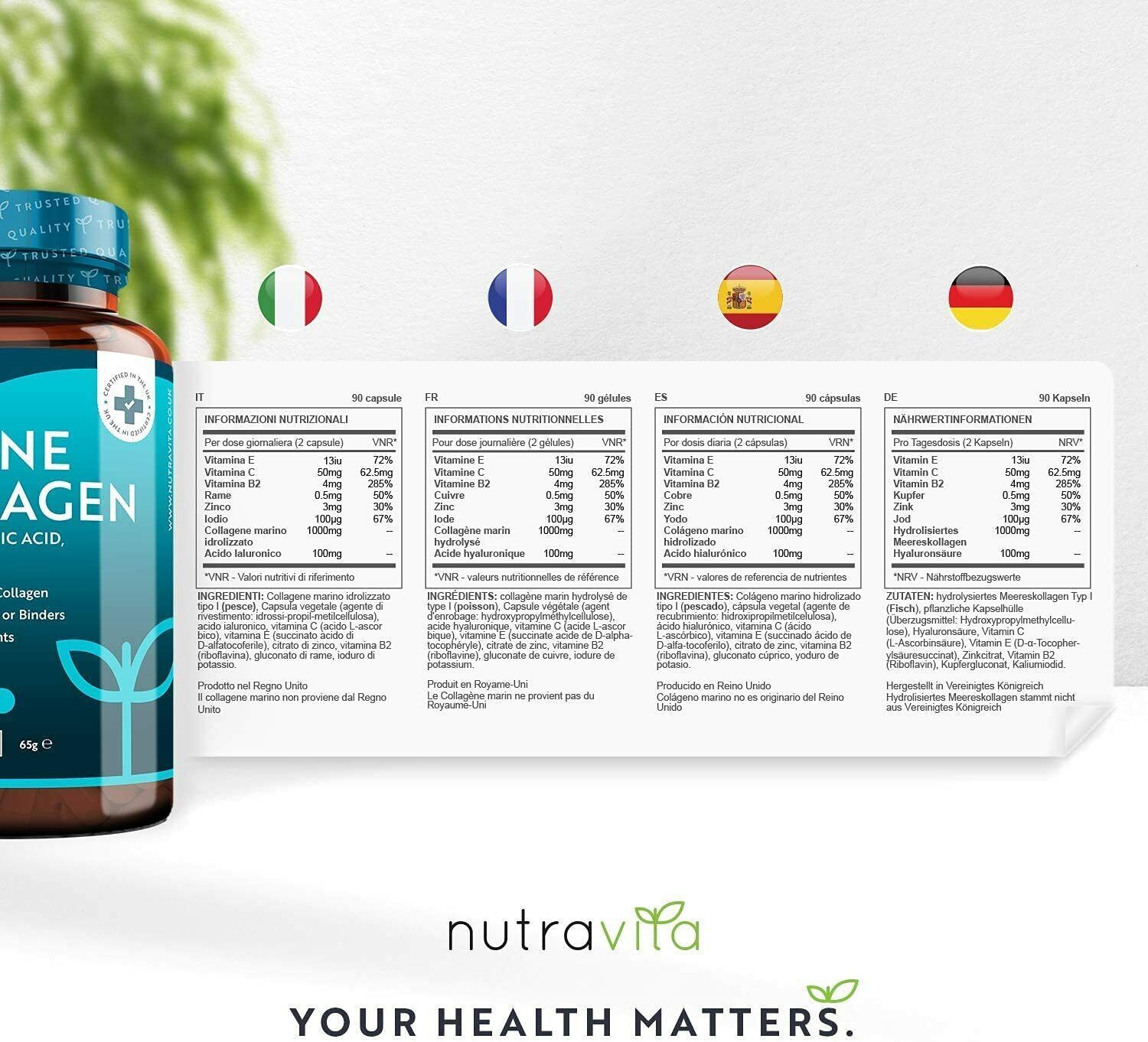 Marine Collagen 1000mg with Hyaluronic Acid & Vitamins