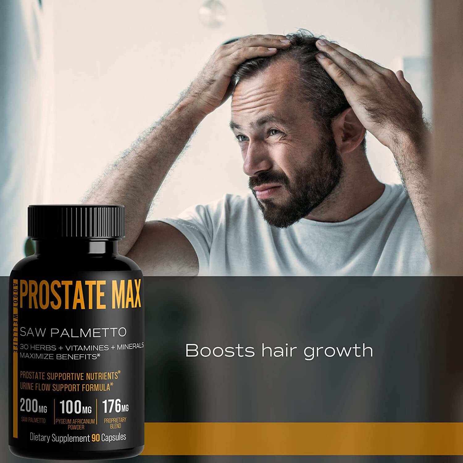 Prostate Support Supplement with Saw Palmetto and Herbs