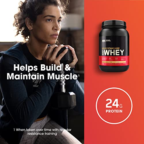 Optimum Nutrition Gold Standard Whey Protein, French Vanilla