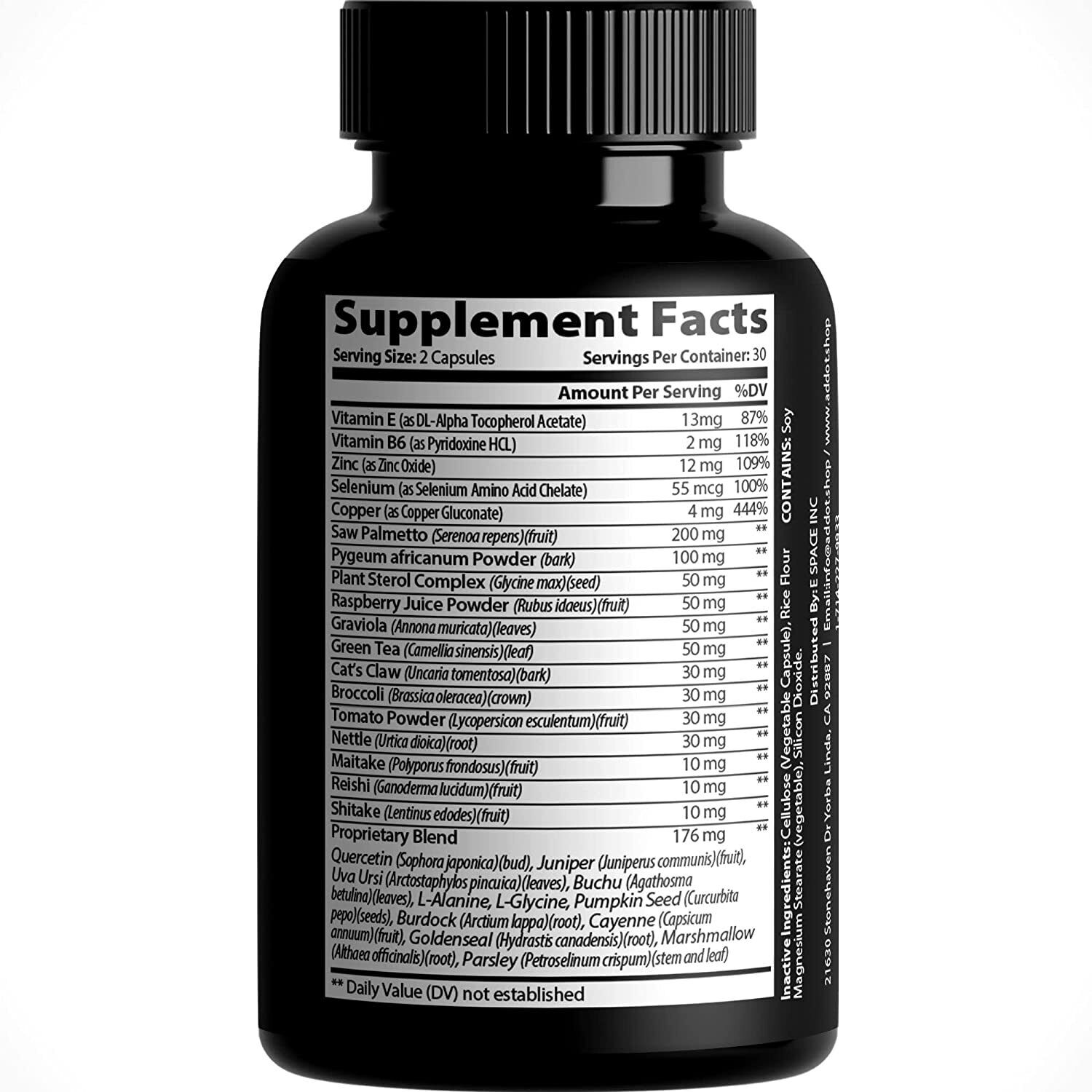 Prostate Support Supplement with Saw Palmetto and Herbs