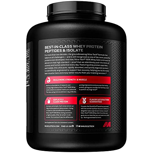Whey Protein Powder - Nitro-Tech Gold Vanilla 5 lbs