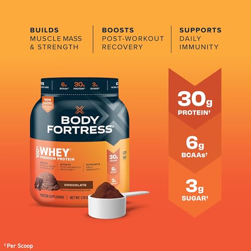 Body Fortress 100% Whey Protein Powder - Chocolate