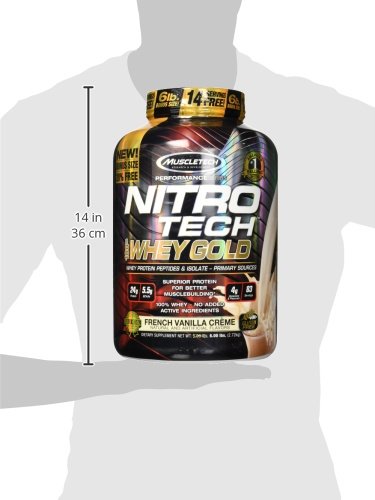 Whey Protein Powder - Nitro-Tech Gold Vanilla 5 lbs