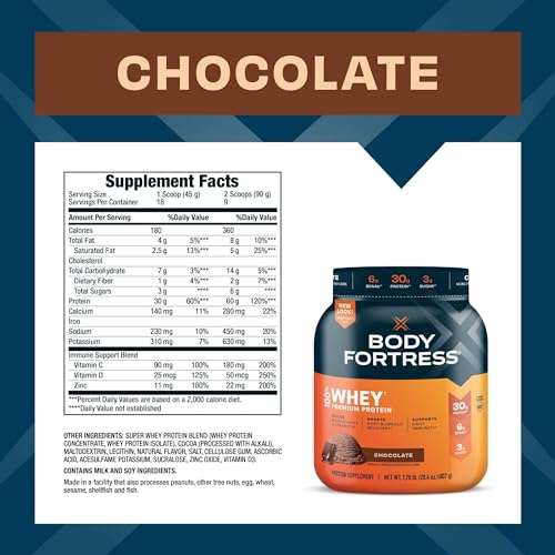 Body Fortress 100% Whey Protein Powder - Chocolate