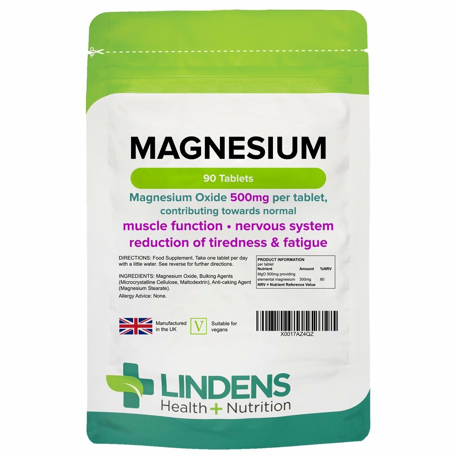 Daily Magnesium Tablets - 500mg MgO