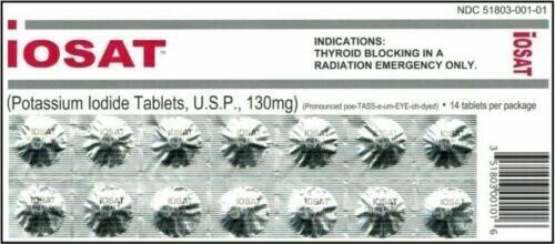 Potassium Iodide Tablets 130 MG - 14 Pack