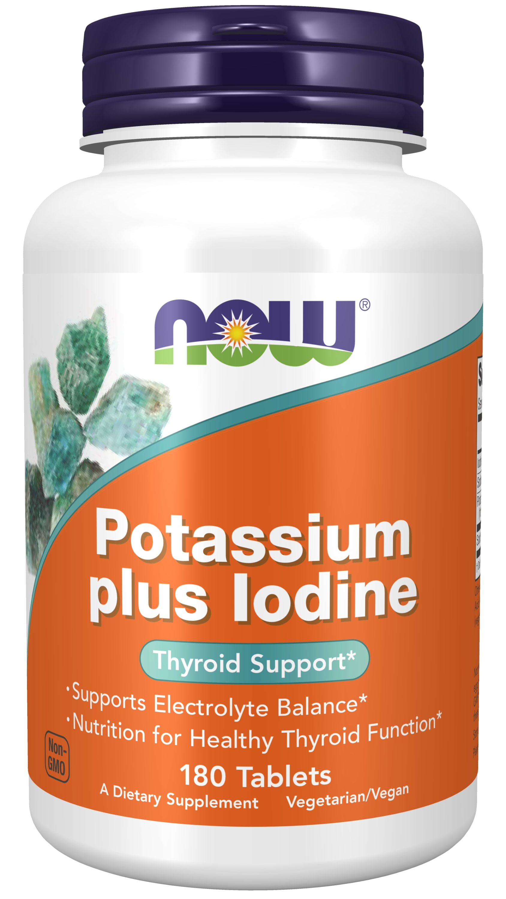 NOW Potassium and Iodine for Electrolyte Balance, 180 Tablets