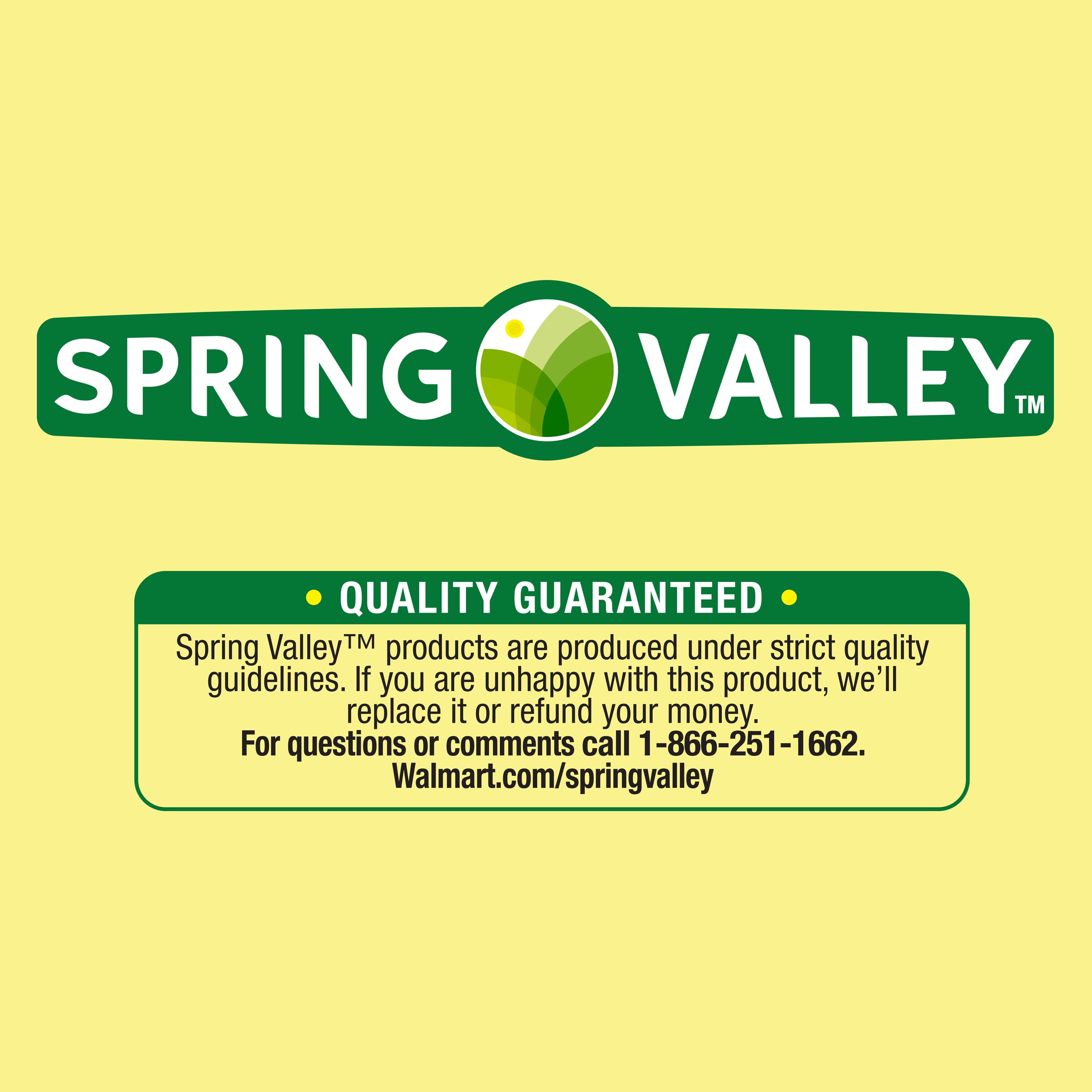 Spring Valley Potassium Caplets for Heart Health, 100 Count