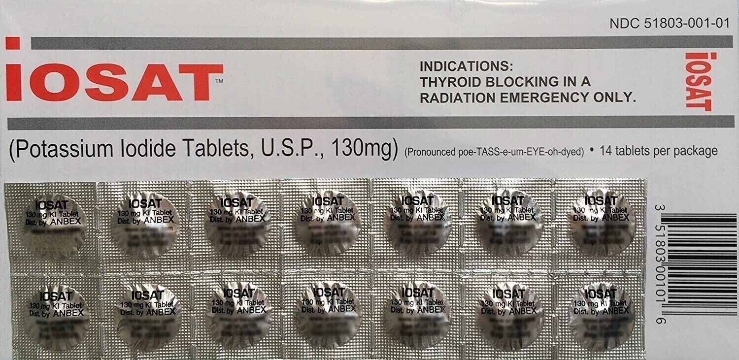 Potassium Iodide Tablets 130 MG - 14 Count