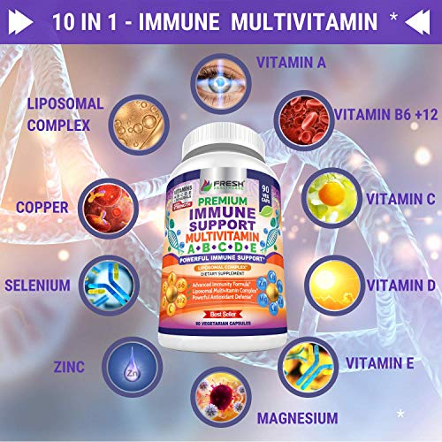 Immune Support Multivitamin with Antioxidants - 90 Vegan Caps