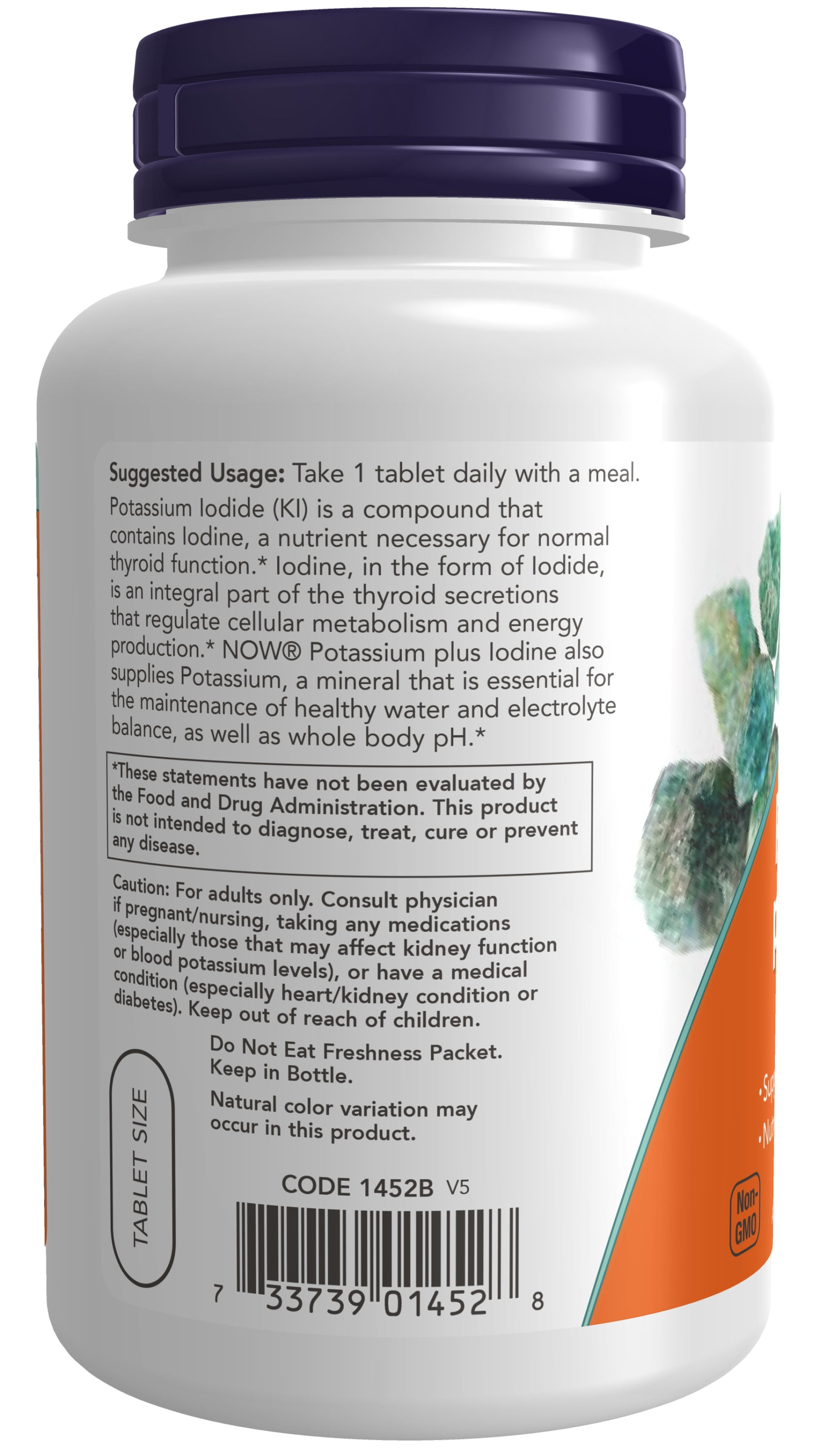 NOW Potassium and Iodine for Electrolyte Balance, 180 Tablets