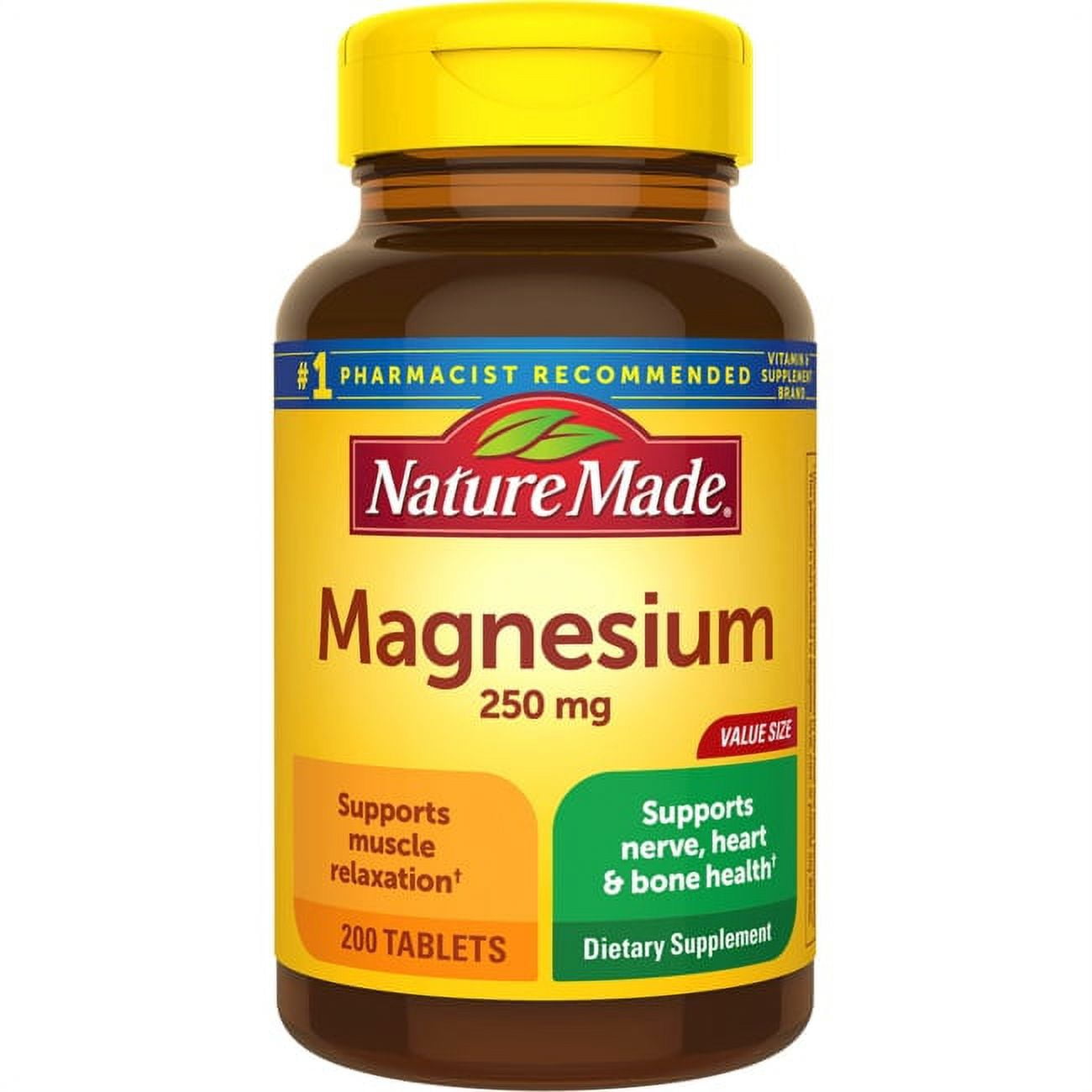 Nature Made Magnesium Muscle Support 250 mg 200 Tablets