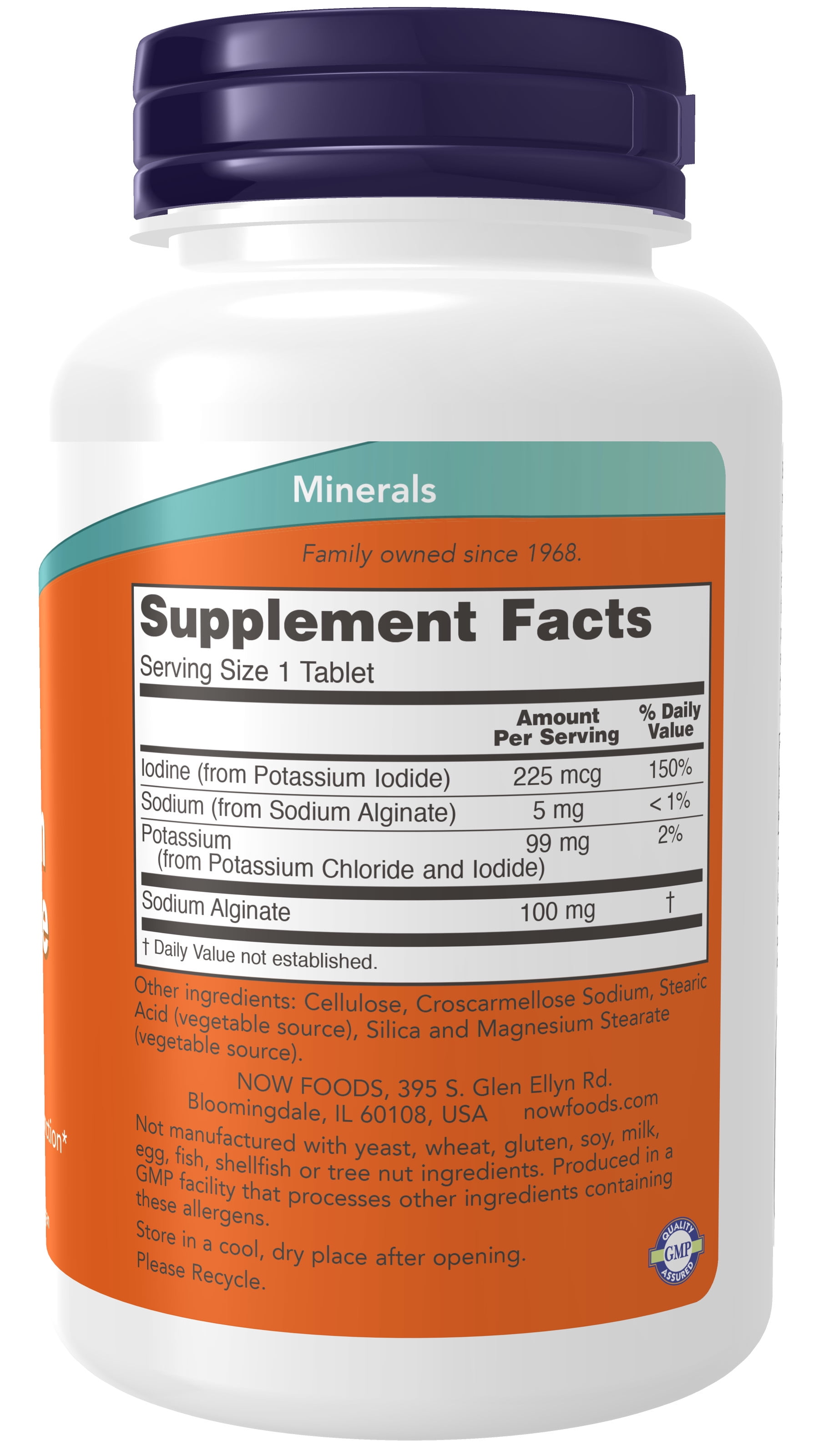 NOW Potassium and Iodine for Electrolyte Balance, 180 Tablets