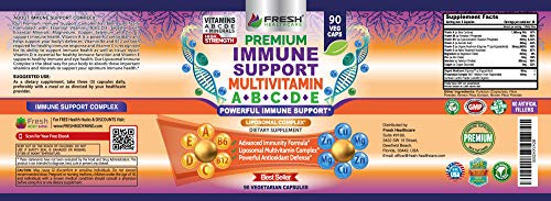 Immune Support Multivitamin with Antioxidants - 90 Vegan Caps