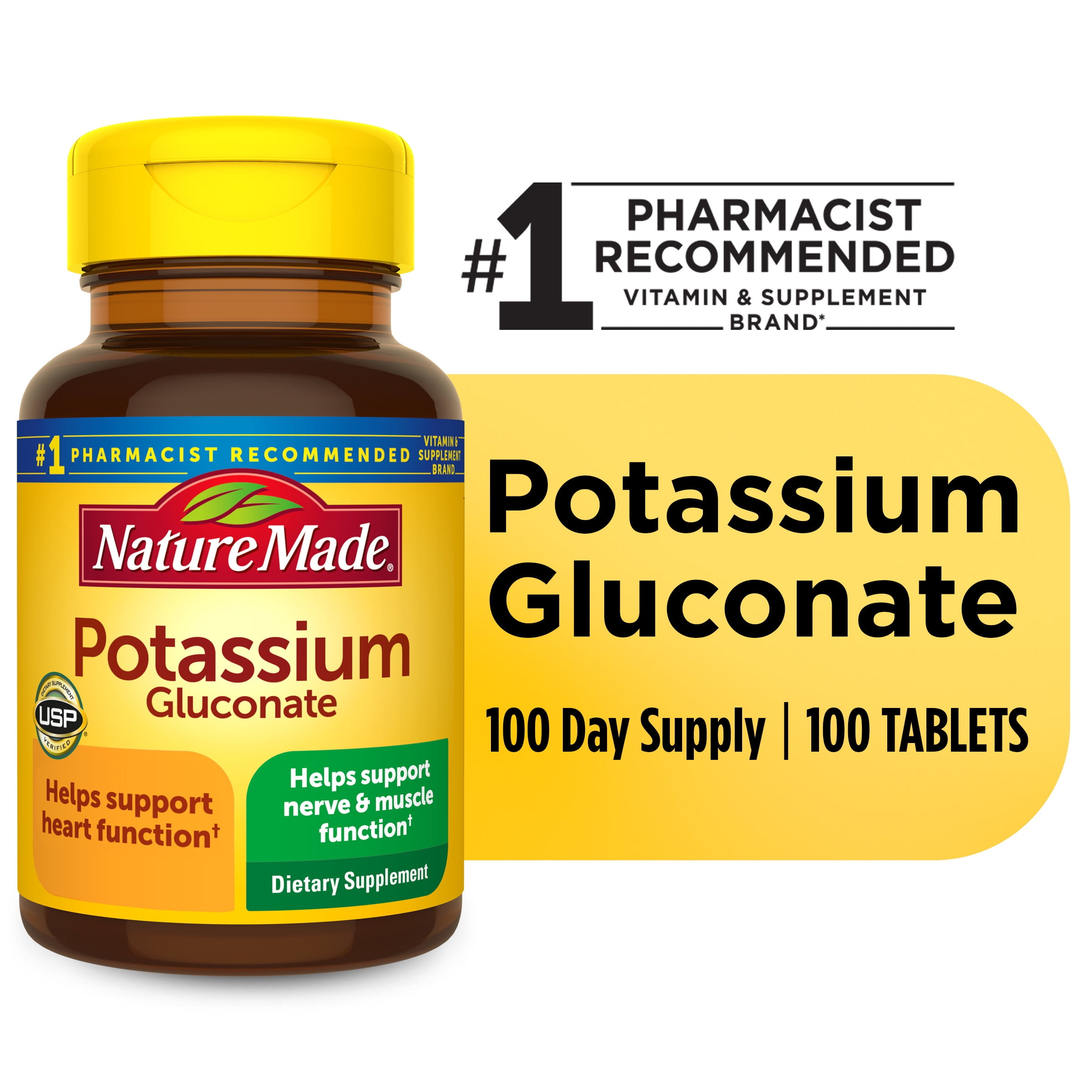 Potassium Gluconate 550 mg - 100 Tablets
