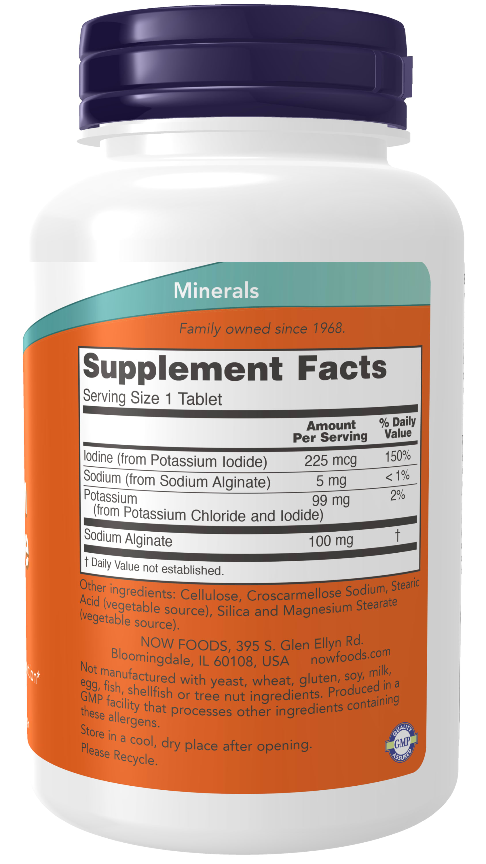 NOW Potassium and Iodine for Electrolyte Balance, 180 Tablets